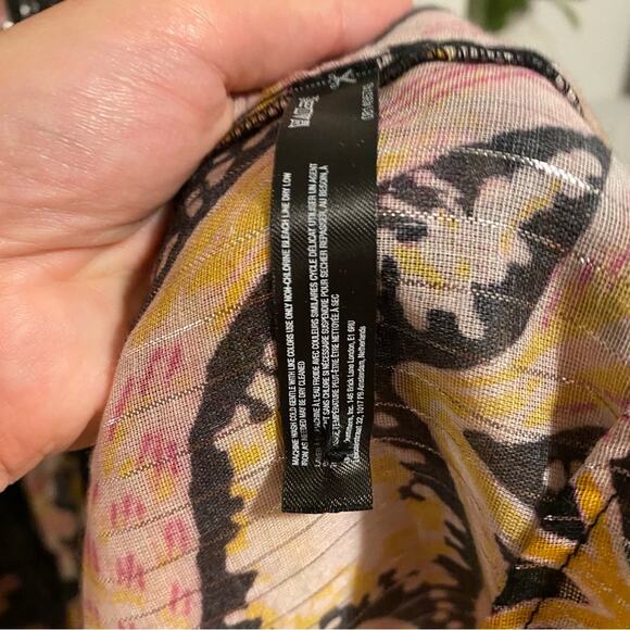 NWT Anthropologie Black Metallic Floral Sexy Maxi Dress Small - Picture 10 of 16